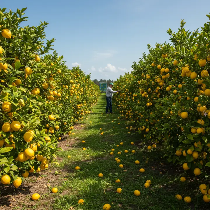 Generate a high-quality, relevant image prompt for an article about: Florida Lemon Farms: Best Lucra