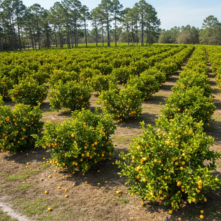 Generate a high-quality, relevant image prompt for an article about: Lemon Plants Florida: Best Farm