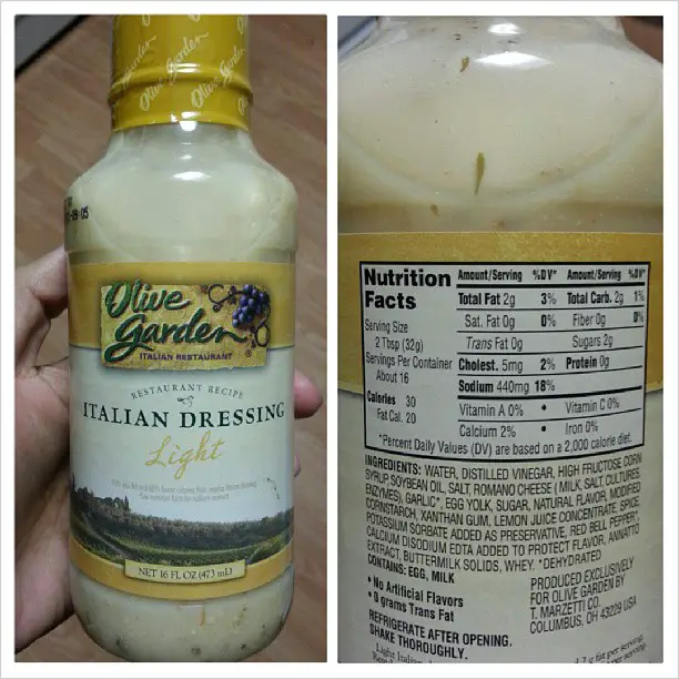olive garden dressing nutrition healthy choices and tips