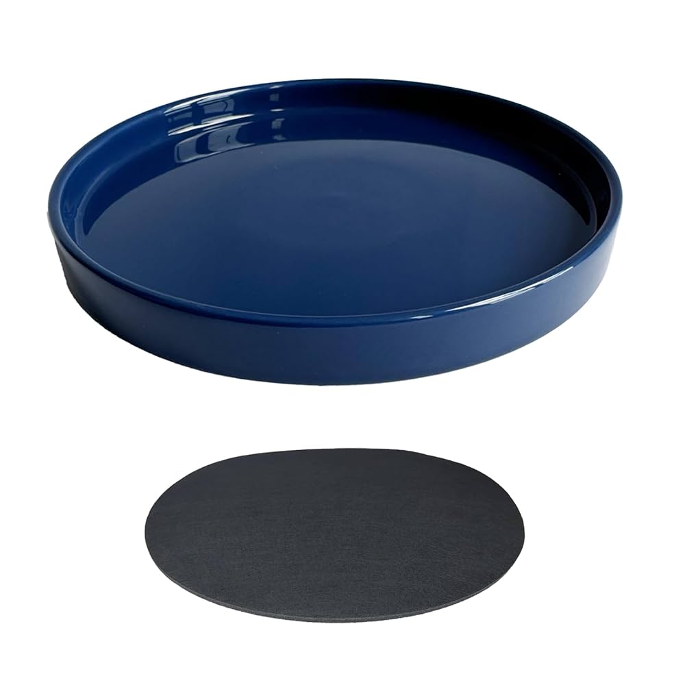 outdoor navy blue 10 inch glazed ceramic pots elevate your garden