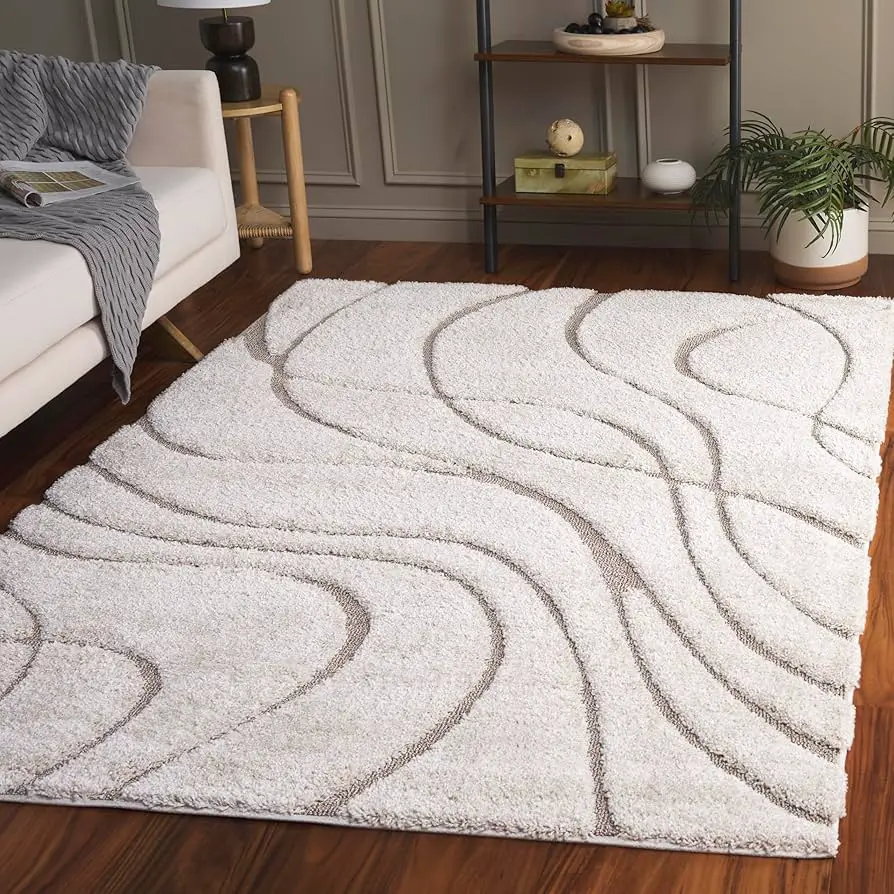 safavieh florida shag sigtraud abstract waves 12 inch thick rug