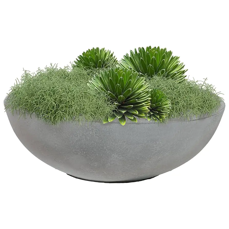 sunnydaze round ceramic planter elevate your garden style