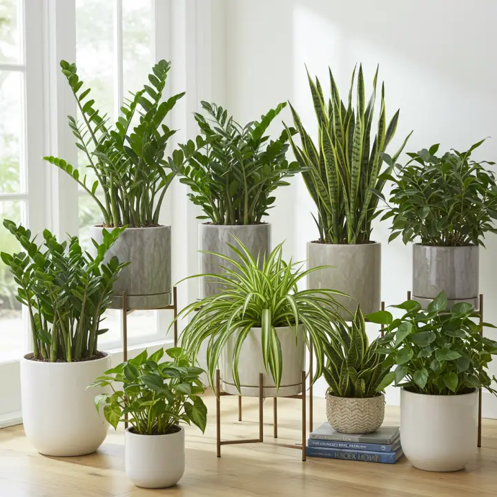 Generate a high-quality, relevant image prompt for an article about: Best Indoor Plants Florida: Pur