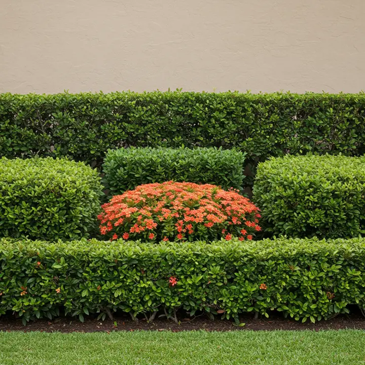 Generate a high-quality, relevant image prompt for an article about: Hedge Plants South Florida: Stu