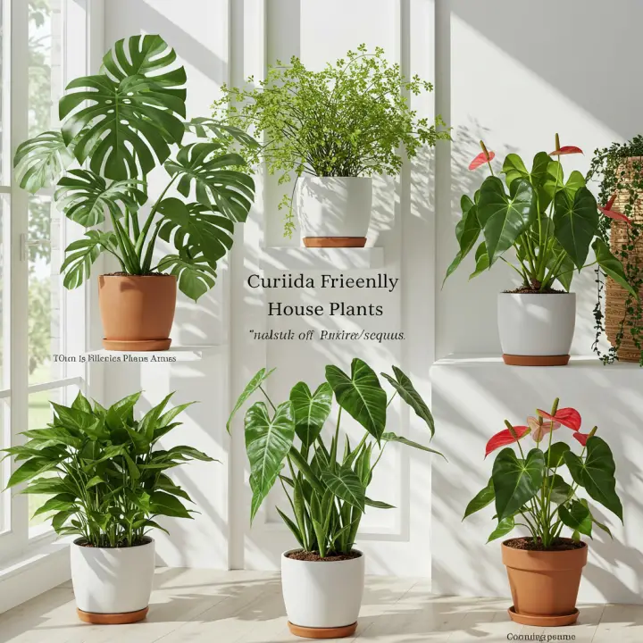 Generate a high-quality, relevant image prompt for an article about: Florida House Plants: Stunning,