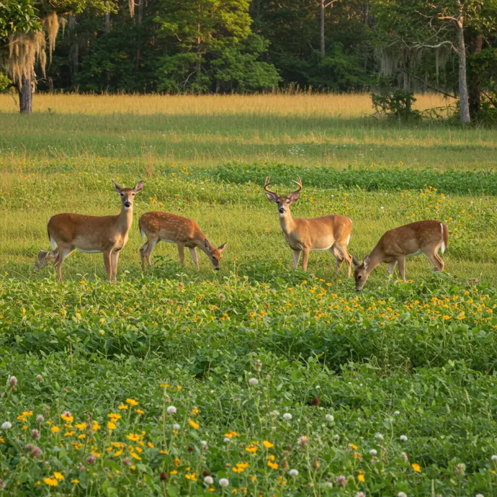 Generate a high-quality, relevant image prompt for an article about: Florida Deer Crops: Best Proven