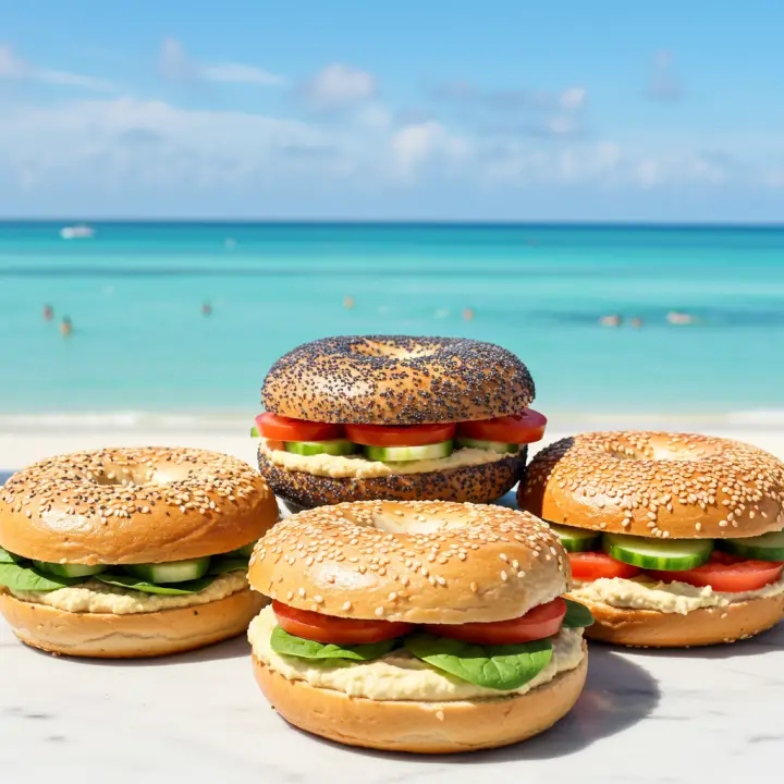 Generate a high-quality, relevant image prompt for an article about: Healthy Bagels: Best Must-Try B