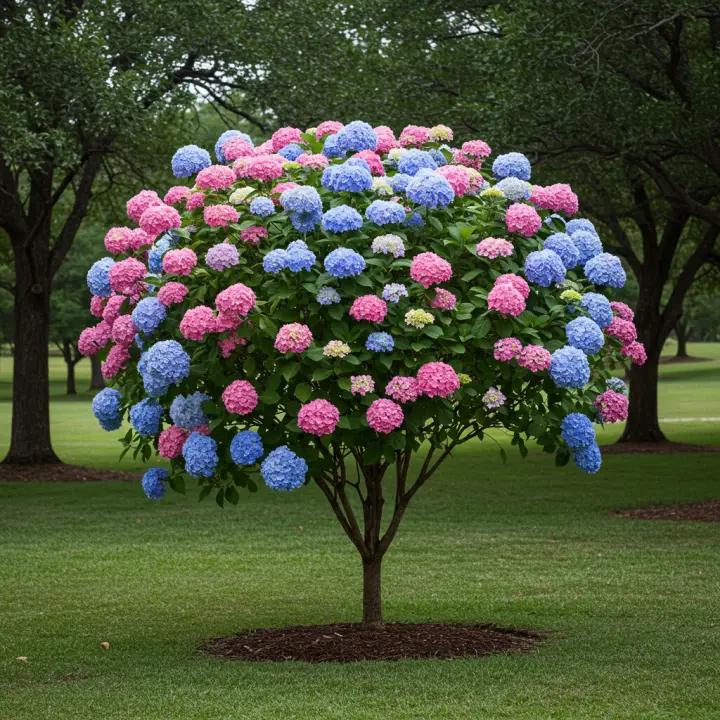 Generate a high-quality, relevant image prompt for an article about: Hydrangea Tree: Best Time for S