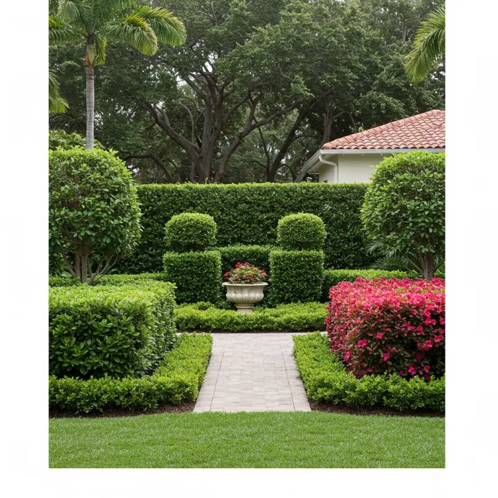 Generate a high-quality, relevant image prompt for an article about: Best Hedges for West Palm Beach