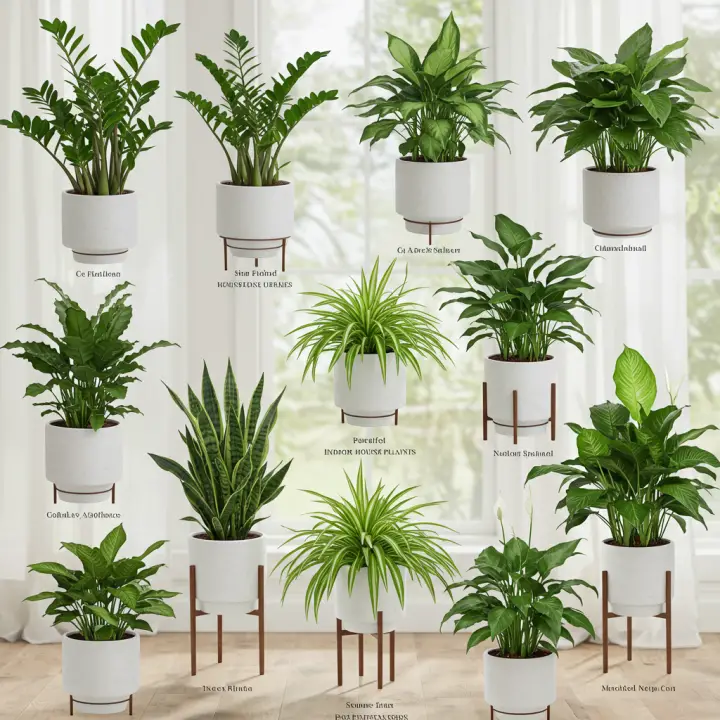Generate a high-quality, relevant image prompt for an article about: Best Indoor House Plants Florid