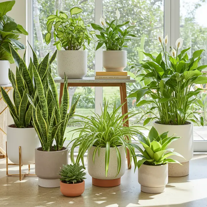 Generate a high-quality, relevant image prompt for an article about: Best Indoor Plants: Ultimate Ai
