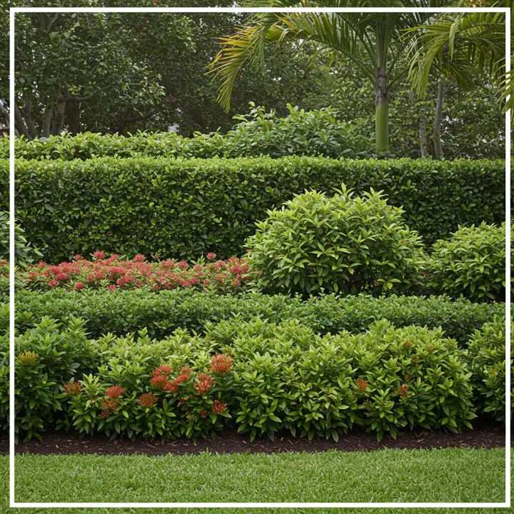 Generate a high-quality, relevant image prompt for an article about: Best Hedge Plants in South Flor