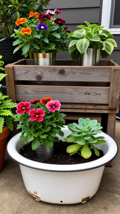 Repurposed Containers Add Charm and Sustainability