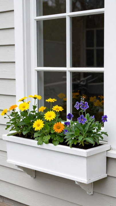 Window Boxes for Bright Blooms and Herbs