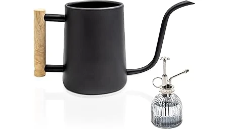 The image shows a collection of diverse watering cans, ideal for the Top 10 Best Watering Cans for Seedlings Review.
