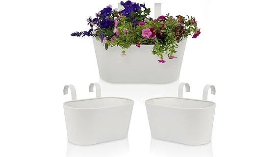 Best 5 Elegant Fiber Balcony Pots for Home Garden Review