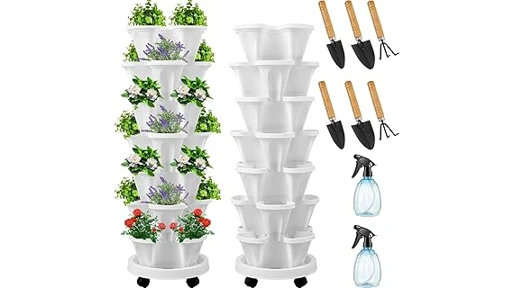 Best 5 Vertical Balcony Planter Racks With Multiple Pots Rev