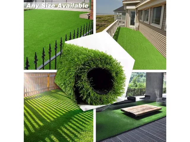Grass Rug Realistic Artificial Grass Turf Holes Rubber
