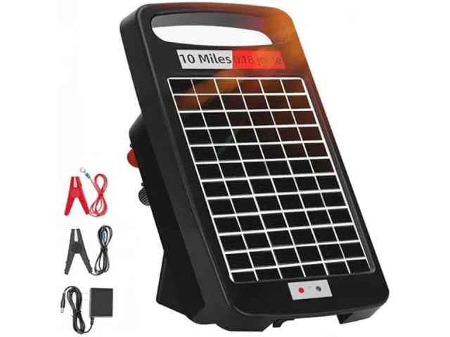 10 Miles Solar Electric Fence Charger,Output 0.18J – Pros &