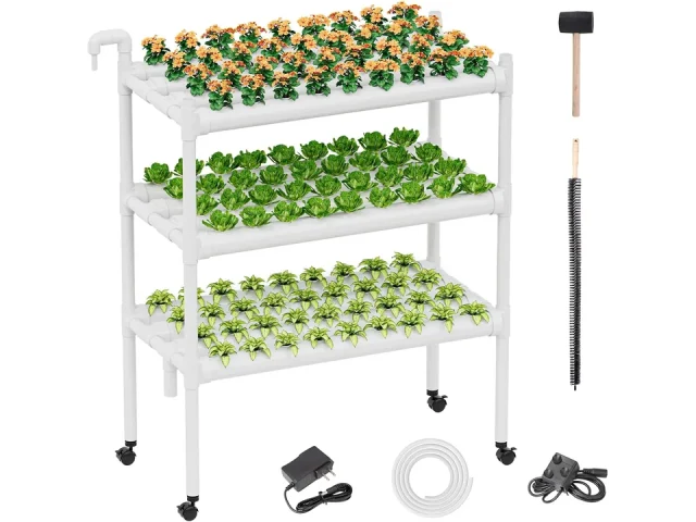 SPECILITE Hydroponics Growing System Wheels, 3-Tier 108