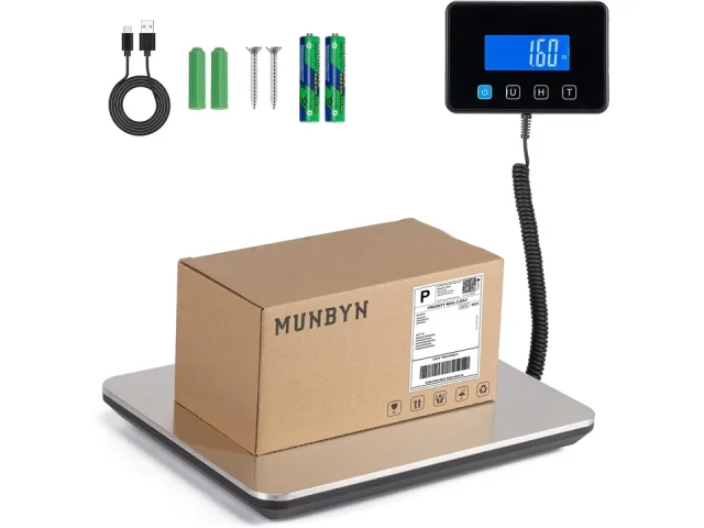 MUNBYN Shipping Scale, 440lb/1.8oz Digital Postal Scale