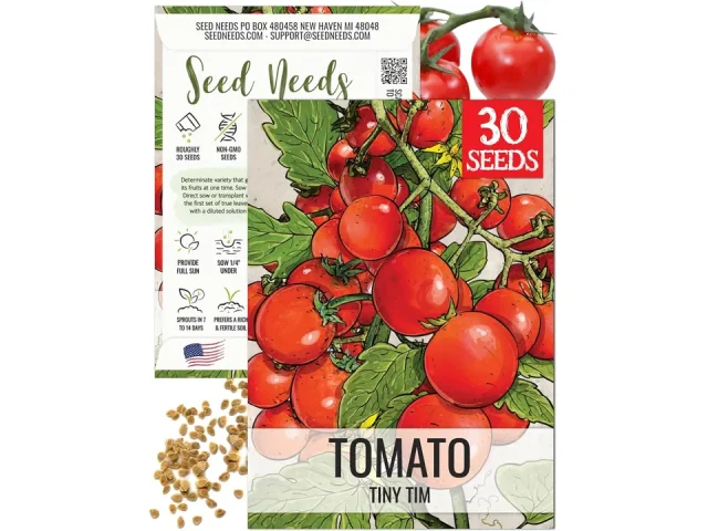 Seed Needs Tiny Tim Tomato Seeds Planting Dwarf – Honest
