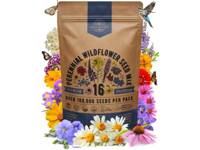 Organo Republic 16 Perennial Wildflower Seeds Mix