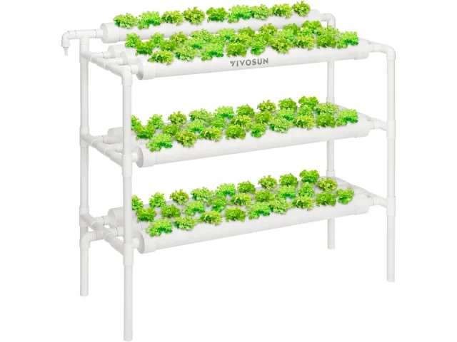 VIVOSUN Hydroponics Growing System 90 Plant Sites, 3