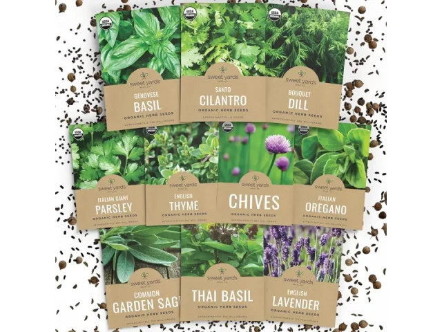 Organic Herb Seeds Variety Pack – 10 Individual – Complete