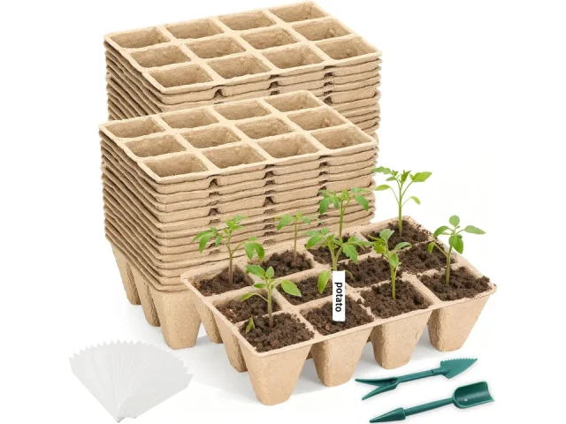 Seed Starter Tray – 300 Cells Biodegradable Peat – Honest