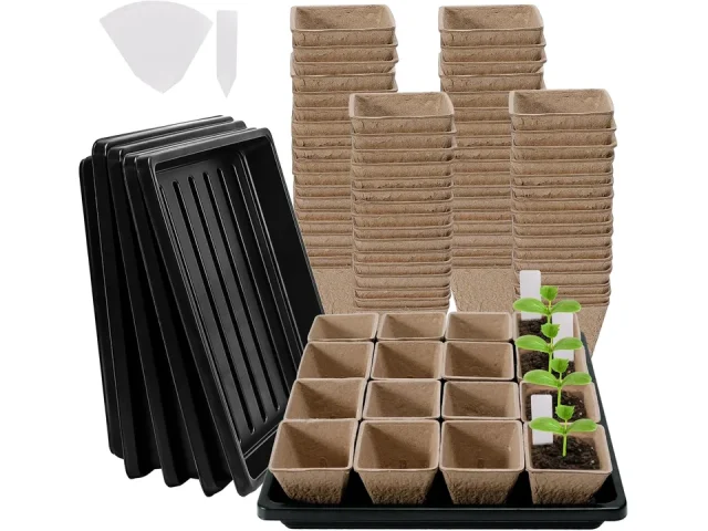 NNG 5PCS Seed Starter Tray 90PCS Square Seed – Complete