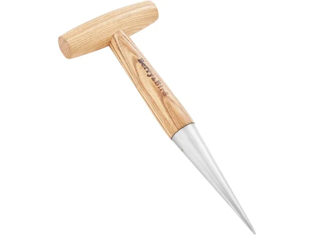 Berry&Bird Hand Dibber, Stainless Steel Sow Dibbler Wood