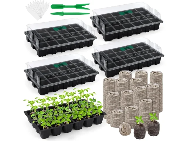 Hahood 4 Pack Seed Starter Tray Kit Germination – Detailed