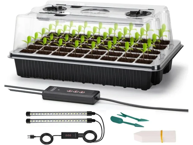 Seed Starter Tray Kit with Grow Lights, 1 Pack – Detailed