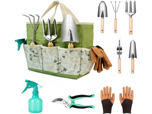 Garden Tool Set, 9 Pcs Heavy Duty Stainless Steel – Honest