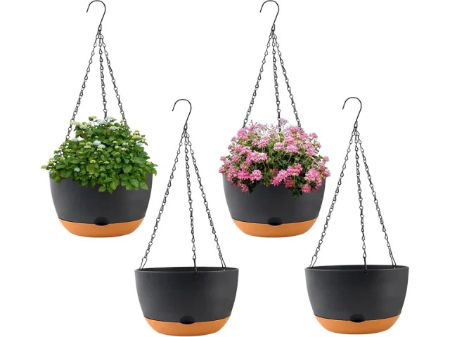 KPUVX 4 Pack Plastic Hanging Pots 8 Inch – Honest Review