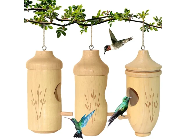 Hummingbird House – Natural Wooden Hummingbird Houses