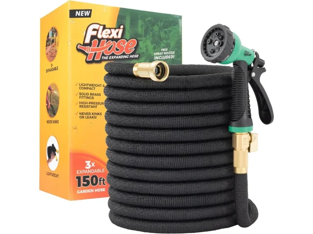 Flexi Hose Expandable Garden Hose with 8 Function Nozzle