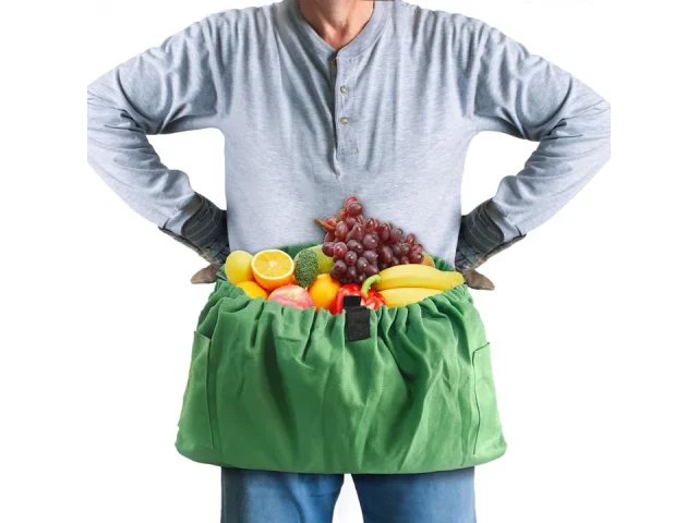 Gardening Apron Harvest Apron with Pockets, Green Garden