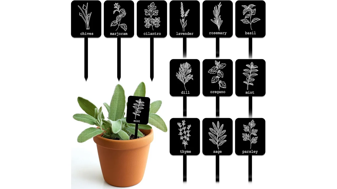 Whaline 24Pcs Acrylic Plant Label Signs 12 Styles: In-Depth 6 featured 2487