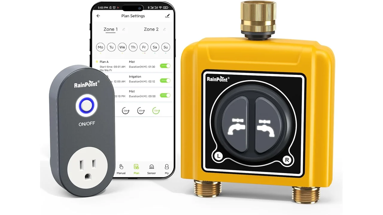 RAINPOINT WiFi Water Timer Brass Inlet & Zone – Expert