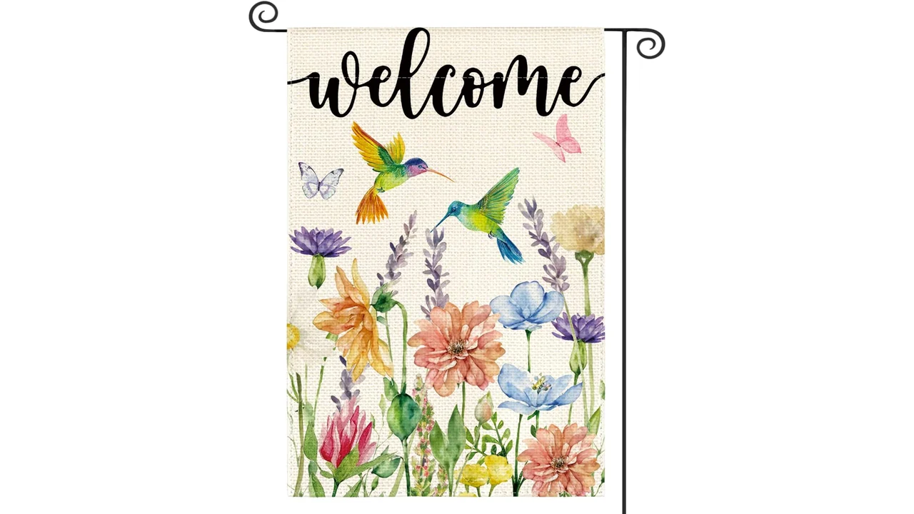 AVOIN colorlife Hummingbird Spring Flowers Garden Flag 12