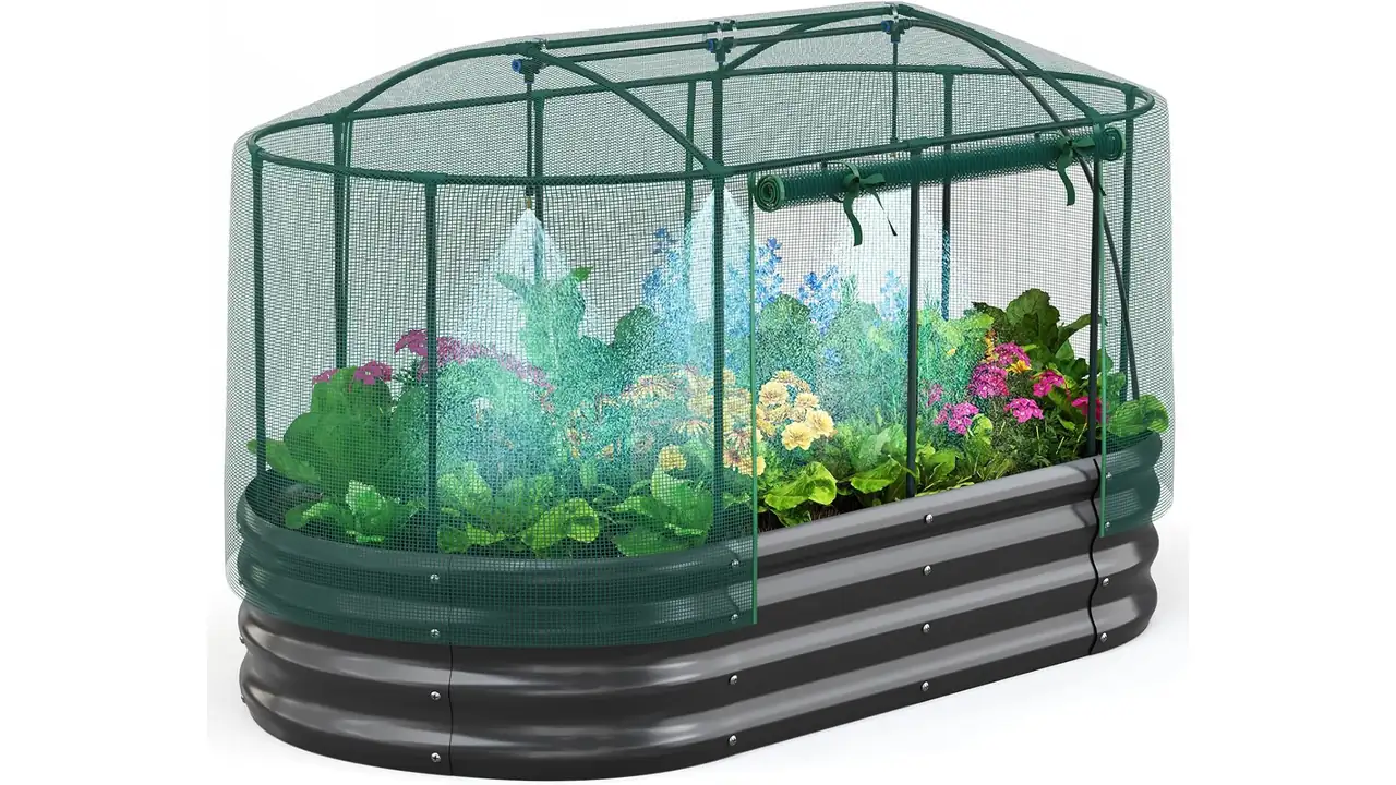 Quictent Galvanized Raised Garden Bed Kit Self Watering