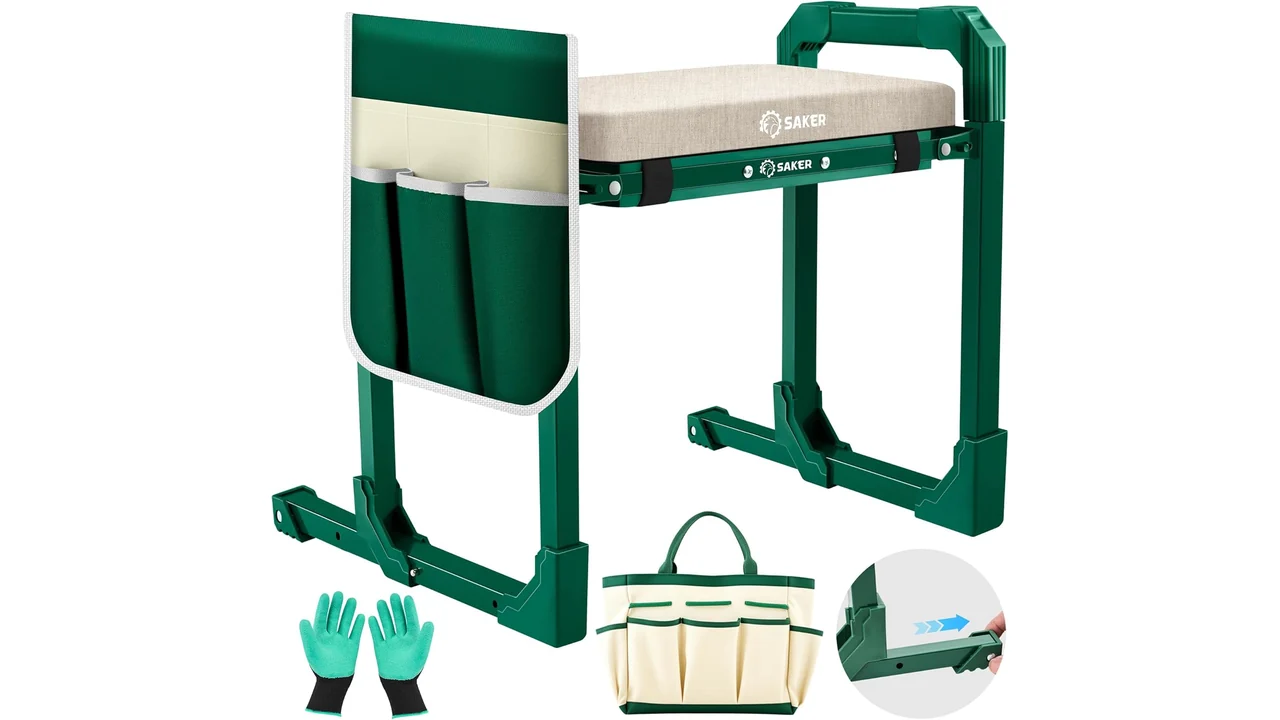 Saker Garden Kneeler Seat Foldable Gardening Stool