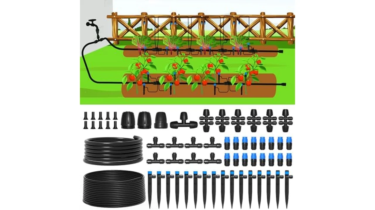 MIXC 230FT Quick-Connect Drip Irrigation Kit: Complete