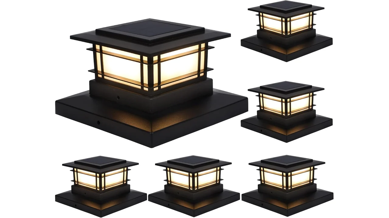 Dynaming 6 Pack Solar Post Cap Lights Outdoor: In-Depth