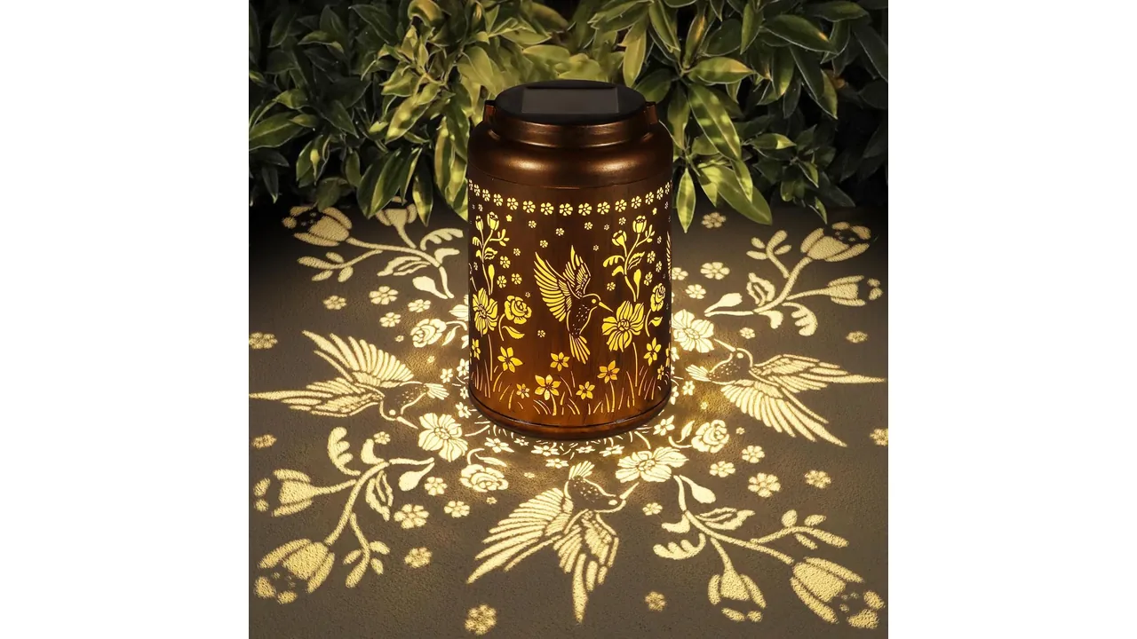 Solar Lanterns Outdoor Waterproof Hummingbird Garden Decor