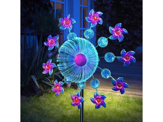 40″ Solar Flower Gem Wind Spinners Garden – In-Depth Review
