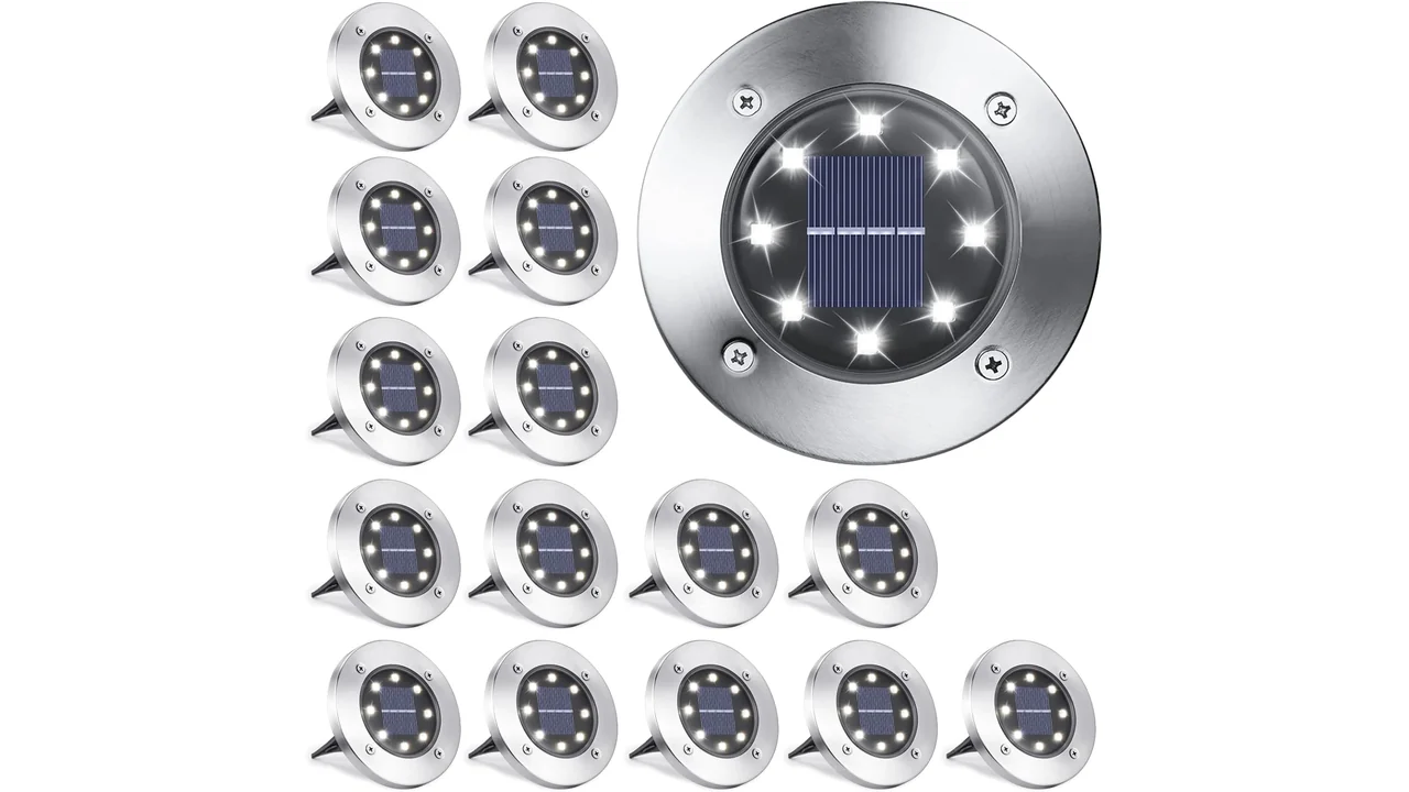 LYHOPE Solar Ground Lights Outdoor, 16 Pack 8 – In-Depth