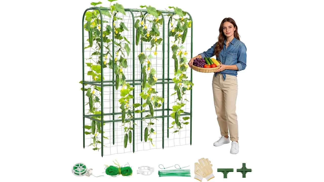 62" Tall Cucumber Trellis Raised Bed, Garden - In-Depth 6 featured 3165